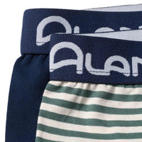 ALANA Boxershorts mit Streifen, blau + grün, Gr. 98/104, 2 St