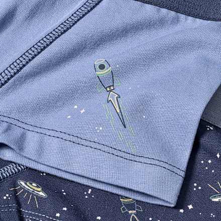 Boxershorts mit Weltraum-Muster, blau, Gr. 110/116, 2 St