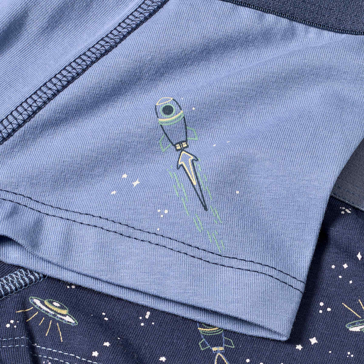 ALANA Boxershorts à motif espace, bleu, T. 98/104, 2 pces