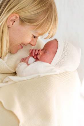 Biologische wollen deken, wit, ca. 80 x 100 cm, 1 stuk