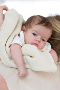 Biologische wollen deken, wit, ca. 80 x 100 cm, 1 stuk