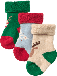 ALANA Erstlingssocken mit Weihnachts-Muster, bunt, Gr. 15/16, 3 St