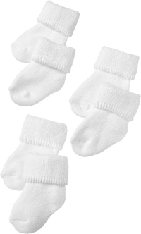 Erstlingssocken, weiß, Größe 13+, 3 St, 1 St