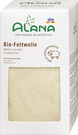 Fettwolle zum Zupfen aus Bio-Schurwolle, 50 g