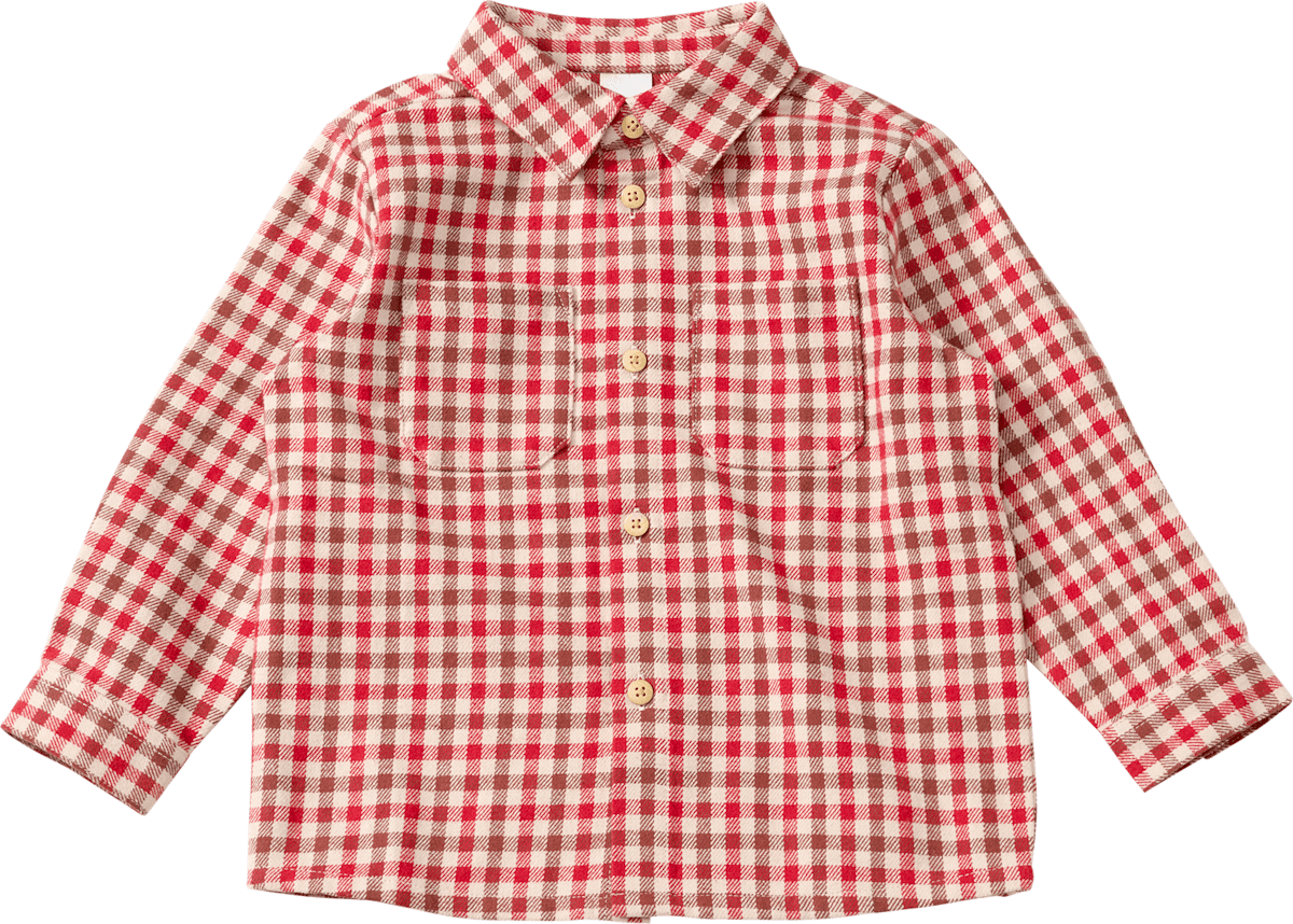 ALANA Flanellhemd mit Karo-Muster, rot, Gr. 98, 1 St