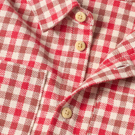 Flanellhemd mit Karo-Muster, rot, Gr. 98, 1 St