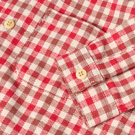 Flanellhemd mit Karo-Muster, rot, Gr. 98, 1 St