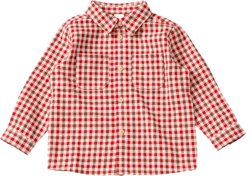 Flanellhemd mit Karo-Muster, rot, Gr. 98, 1 St