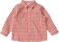 Flanellhemd mit Karo-Muster, rot, Gr. 98, 1 St
