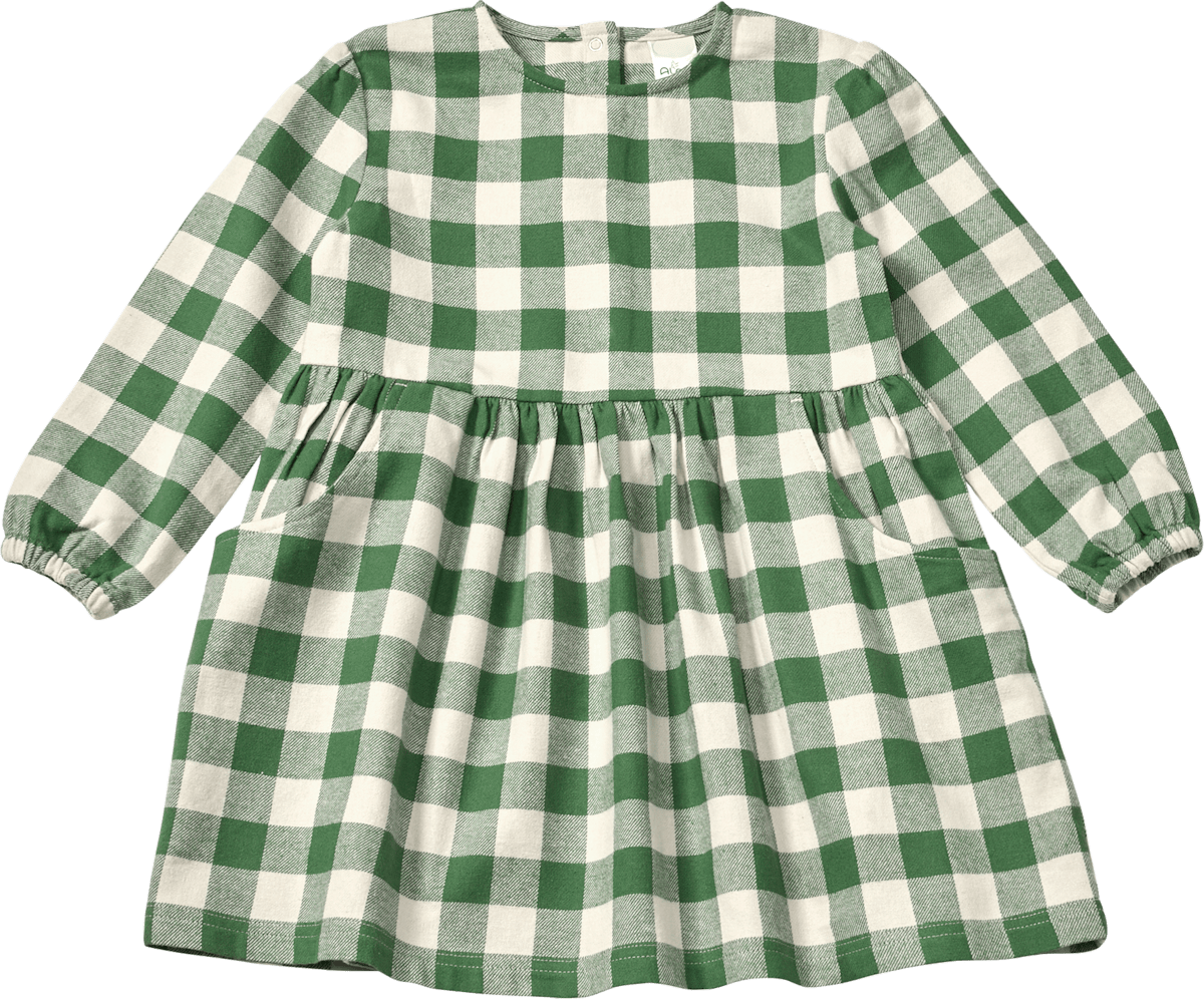 ALANA Flanellkleid mit Karo-Muster, grün, Gr. 110, 1 St