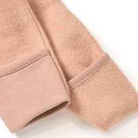 Fleecejack met capuchon, bruin, maat 74/80, 1 stuk