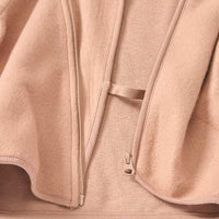 Fleecejack met capuchon, bruin, maat 74/80, 1 stuk