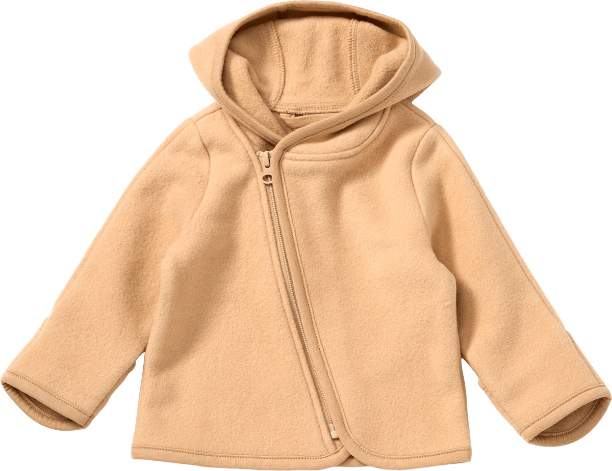 ALANA Fleecejacke mit Vario-Ärmeln, beige, Gr. 74/80, 1 St