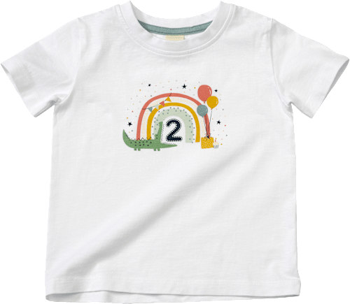 Verjaardags T-shirt 2 jaar, wit, maat 98, 1 stuk