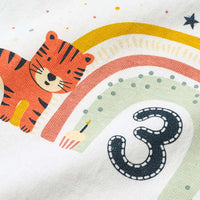 Verjaardags T-shirt 3 jaar, wit, maat 104, 1 stuk