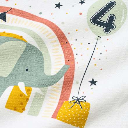 Geburtstags T-Shirt 4 Jahre, weiß, Gr. 110, 1 St