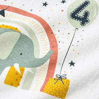 Geburtstags T-Shirt 4 Jahre, weiß, Gr. 110, 1 St