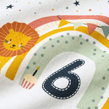 Geburtstags T-Shirt 6 Jahre, weiß, Gr. 122, 1 St