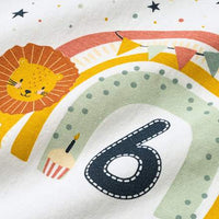 Geburtstags T-Shirt 6 Jahre, weiß, Gr. 122, 1 St