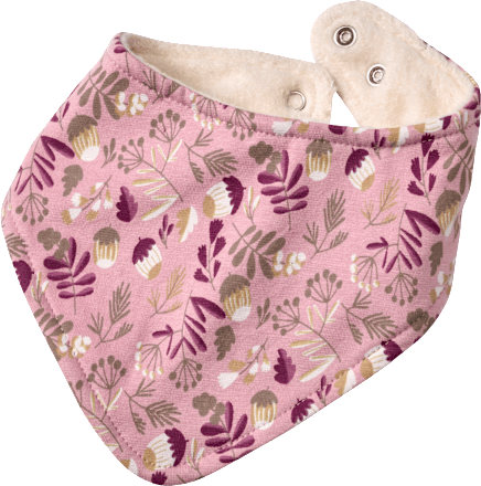 ALANA Halstuch mit Fleece-Futter & Blätter-Muster, rosa, 1 St