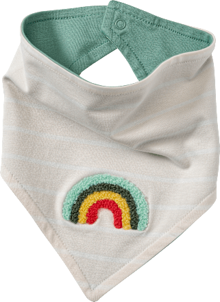 Halstuch mit Regenbogen-Applikation, beige + grün, 1 St ALANA