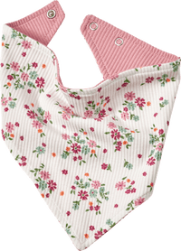 Halstuch mit Ripp-Struktur & Blumen-Muster, weiß & rosa, 1 St