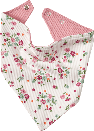 Halstuch mit Ripp-Struktur & Blumen-Muster, weiß & rosa, 1 St