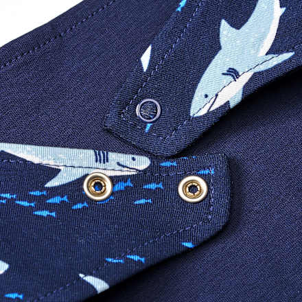 Halstuch Pro Climate mit Hai-Muster, blau, 1 St