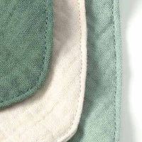 Halstücher aus Musselin, grün + beige, ca. 43 x 21 cm, 3 St