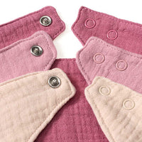 Halstücher aus Musselin, rosa + beige, ca. 38,5 x 16 cm, 3 St
