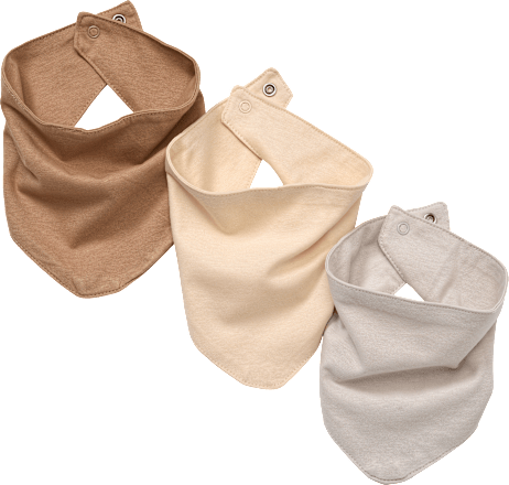 Halstücher, braun + beige, ca. 38,5 x 16 cm, 3 St