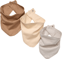 Halstücher, braun + beige, ca. 38,5 x 16 cm, 3 St