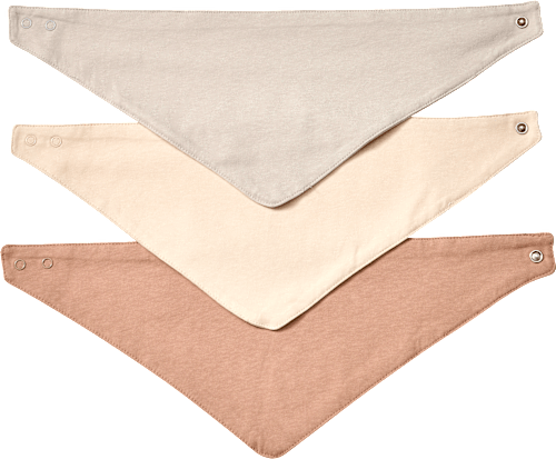 Halstücher, braun + beige, ca. 38,5 x 16 cm, 3 St