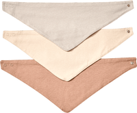 Halstücher, braun + beige, ca. 38,5 x 16 cm, 3 St