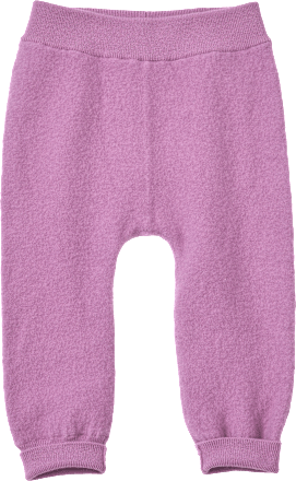Merinowolbroek met meegroeifunctie, paars, maat 62/68, 1 stuk