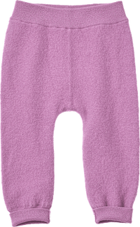 Merinowolbroek met meegroeifunctie, paars, maat 62/68, 1 stuk