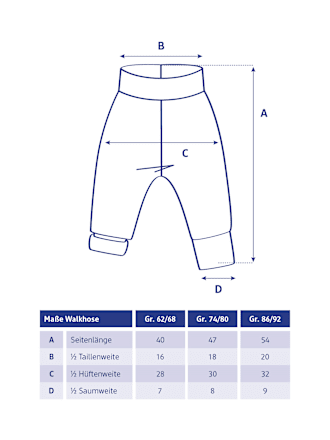Merinowolbroek met meegroeifunctie, paars, maat 62/68, 1 stuk