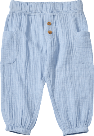 Hose aus Musselin, blau, Gr. 86, 1 St
