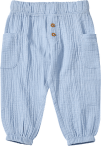 Hose aus Musselin, blau, Gr. 86, 1 St