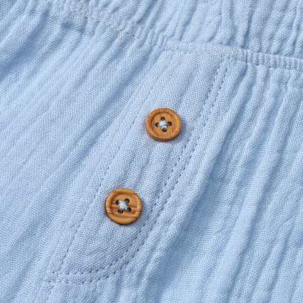 Hose aus Musselin, blau, Gr. 86, 1 St