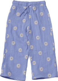 ALANA Hose aus Musselin mit Blumen-Stickerei & weitem Schnitt, lila, Gr. 122, 1 St