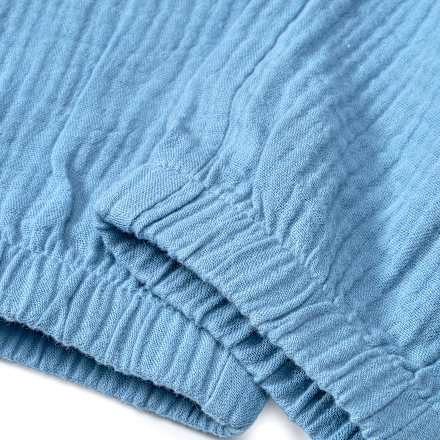 Hose aus Musselin mit Kordel, blau, Gr. 122, 1 St