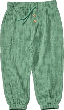 Hose aus Musselin mit Kordel, grün, Gr. 104, 1 St