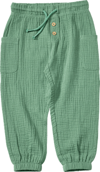Hose aus Musselin mit Kordel, grün, Gr. 104, 1 St
