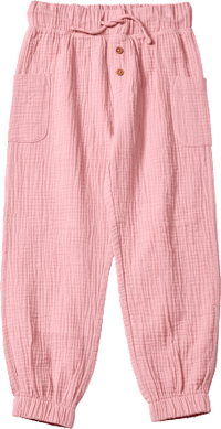 Hose aus Musselin, rosa, Gr. 116, 1 St