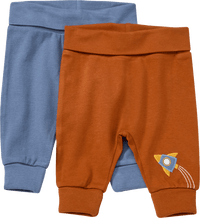 ALANA Hose mit Raketen-Motiv, Ripp-Struktur & Mitwachsfunktion, braun + blau, Gr. 56, 1 St