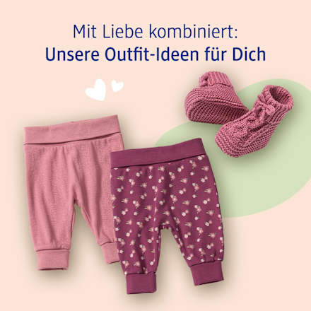 Hosen mit Mitwachsfunktion, Blüten-Muster & Ripp-Struktur, beere, Gr. 56, 1 St