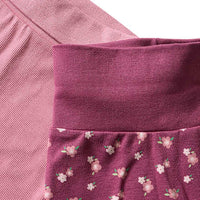 Hosen mit Mitwachsfunktion, Blüten-Muster & Ripp-Struktur, beere, Gr. 56, 1 St