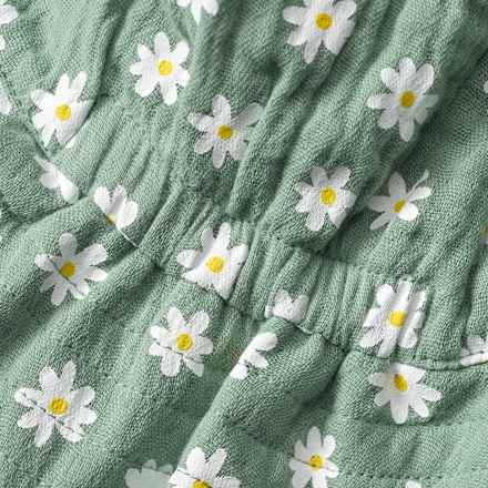 Hut aus Musselin mit Blumen-Muster, grün, Gr. 54/55, 1 St