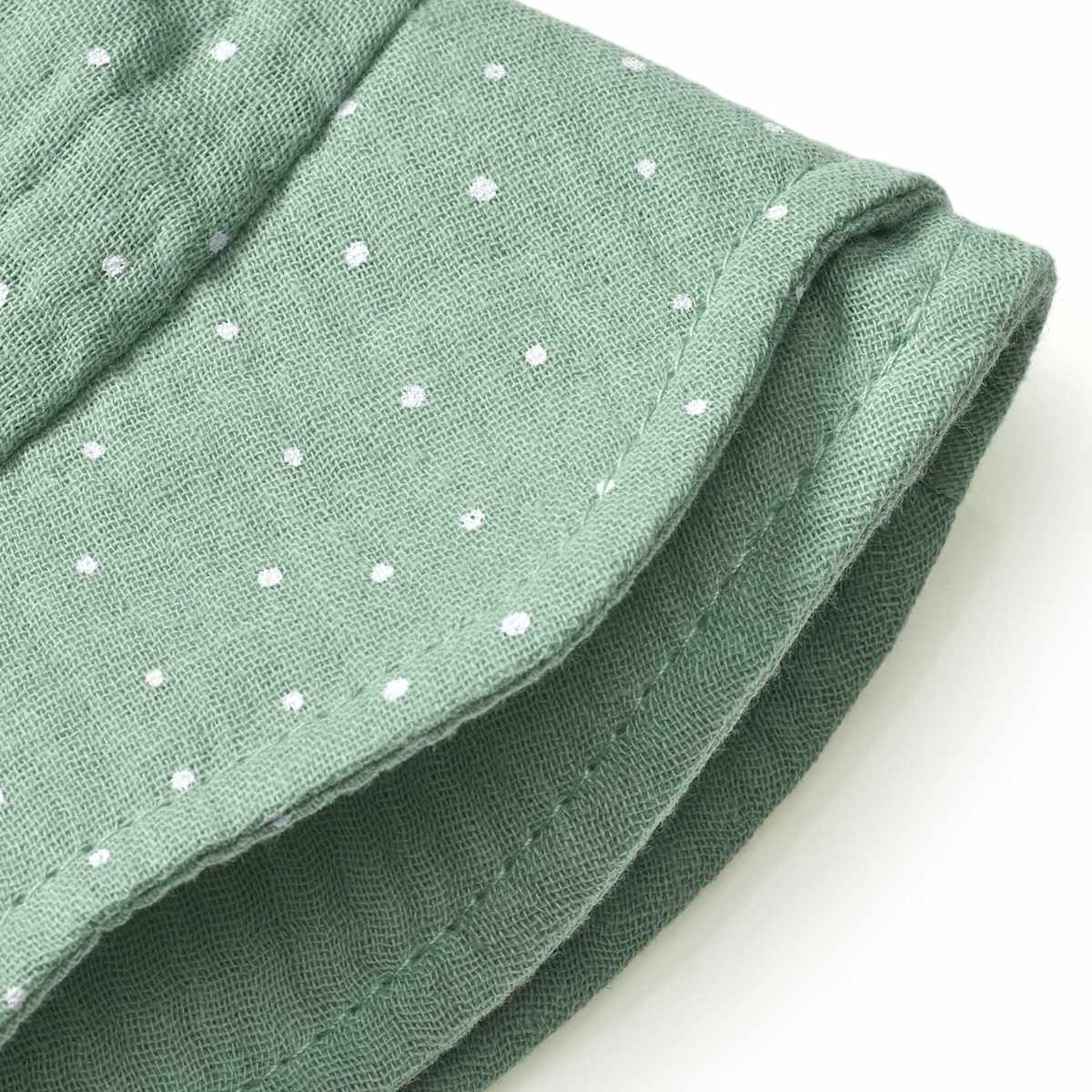 ALANA Hut aus Musselin mit Punkte-Muster, grün, Gr. 46/47, 1 St